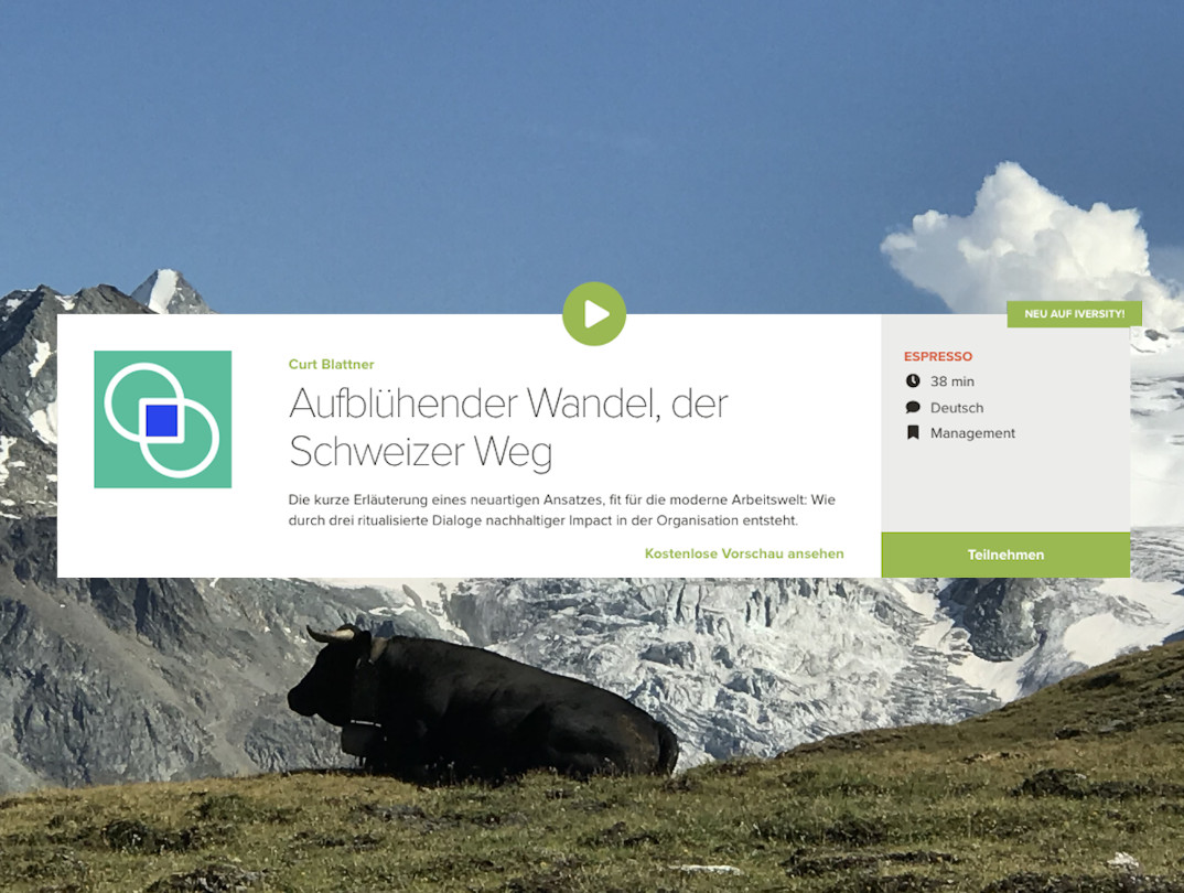 Aufblühender Wandel, der Schweizer Weg
